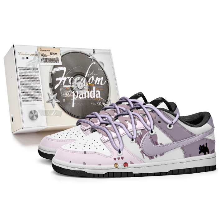 Nike Nike Dunk Slip Resistant Abrasion Resistant Low top Skateboard Shoes Unisex Purple White