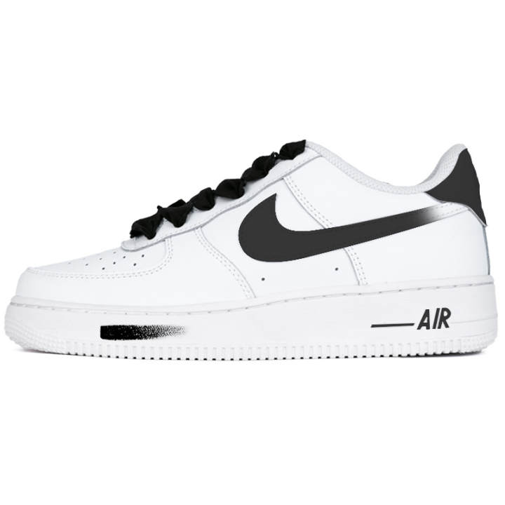 Nike Nike Air Force 1 Air Force 1 Abrasion Resistant Low top Skateboard Shoes Unisex Black White