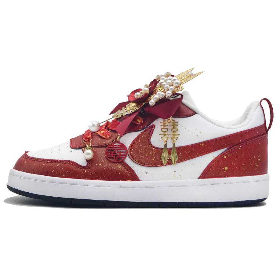 Nike Nike Court Borough GS Bonded Abrasion Resistant Low top Skateboard Shoes Women's Burgundy