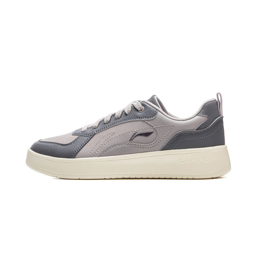 Li-Ning Li Ning Wheat Age Synthetic Leather Height Increasing Low top Skateboard Shoes Men's Gray