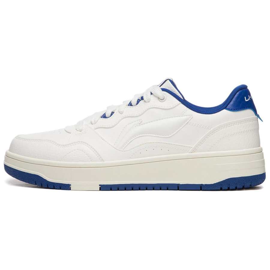 Li-Ning Li Ning Tianji Soft Slip Resistant Cushioning Abrasion Resistant Low top Skateboard Shoes Men's Mist White
