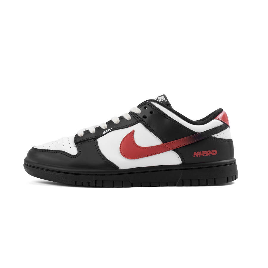 Nike Nike Dunk Synthetic Leather Abrasion Resistant Low top Skateboard Shoes Unisex Black