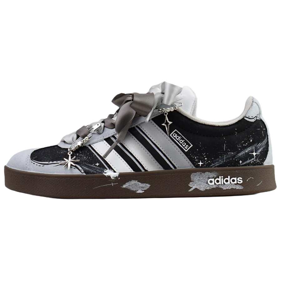 Adidas Adidas VL COURT 2.0 Wear resistant And Lightweight Low top Skateboard Shoes Unisex Black Gray