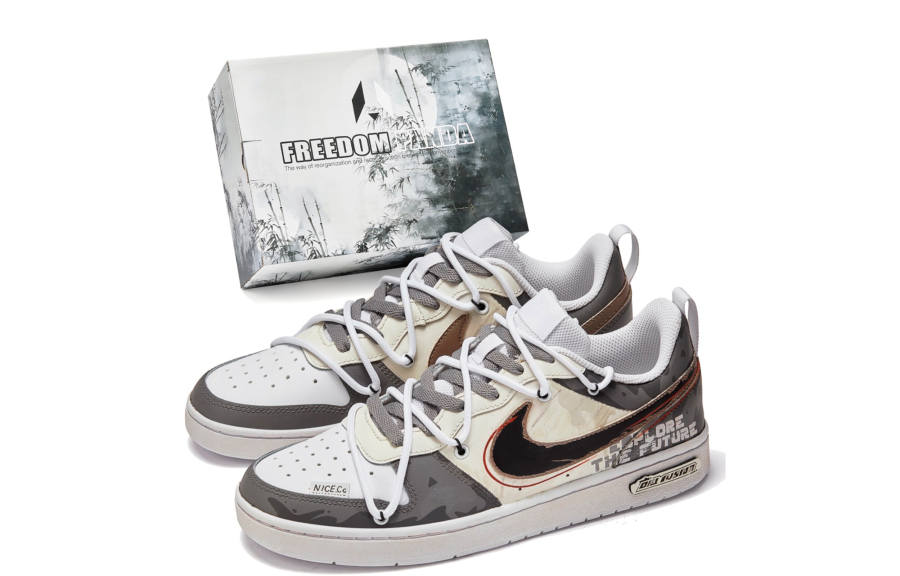 Nike Nike Court Borough Low Freedom Panda, Box, Steel Factory Slip Resistant Quick Dry Abrasion Resistant Balance
