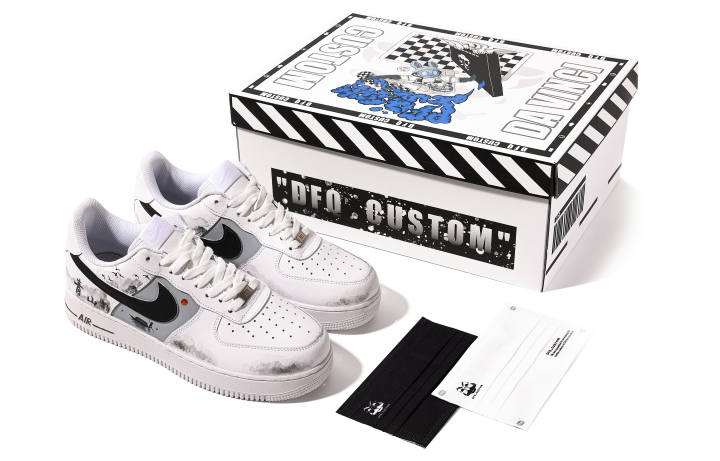 Nike Nike Air Force 1 Low top Skateboard Shoes Men's White Black