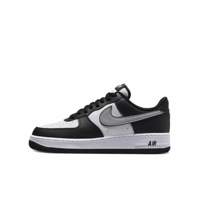Nike Nike Air Force 1 Abrasion Resistant Slip Resistant Low top Skateboard Shoes Unisex Black White Gray