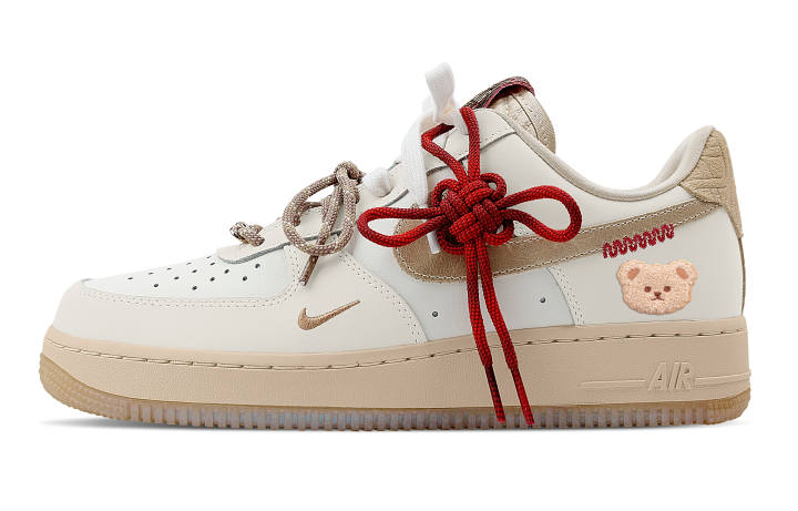Nike Nike Air Force 1 Slip Resistant Abrasion Resistant Low top Skateboard Shoes Women's Ecru