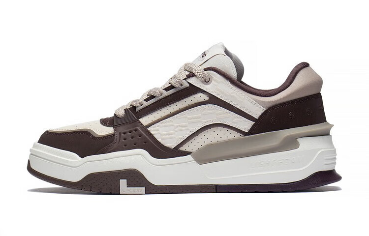 Li-Ning Li Ning Ginseng & Starlight Canchun Textile, Leather Low top Skateboard Shoes Men's Taupe