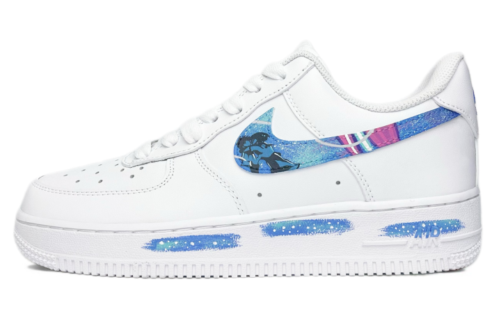 Nike Nike Air Force 1 Low top Skateboard Shoes Men's White Blue