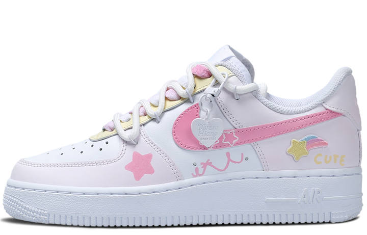 Nike Nike Air Force 1 Skateboard Shoes Women's Low Top Pink/Yellow