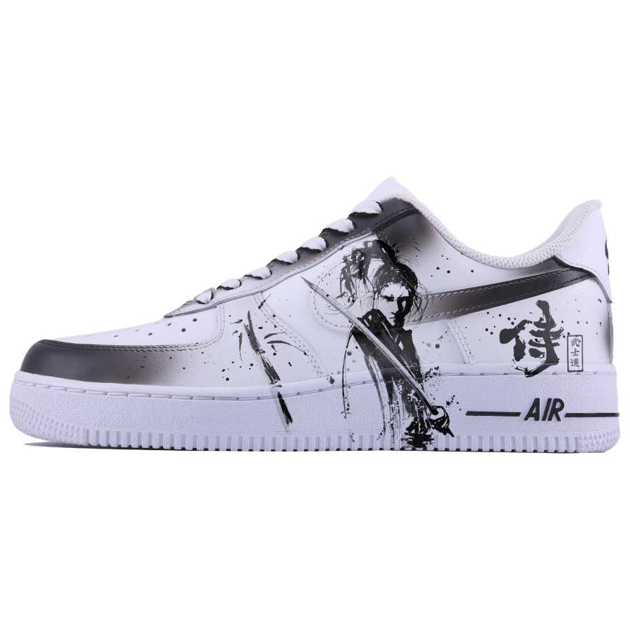 Nike Nike Air Force 1 Samurai Way SDS Abrasion Resistant Abrasion Resistant Low top Skateboard Shoes Men's White Black