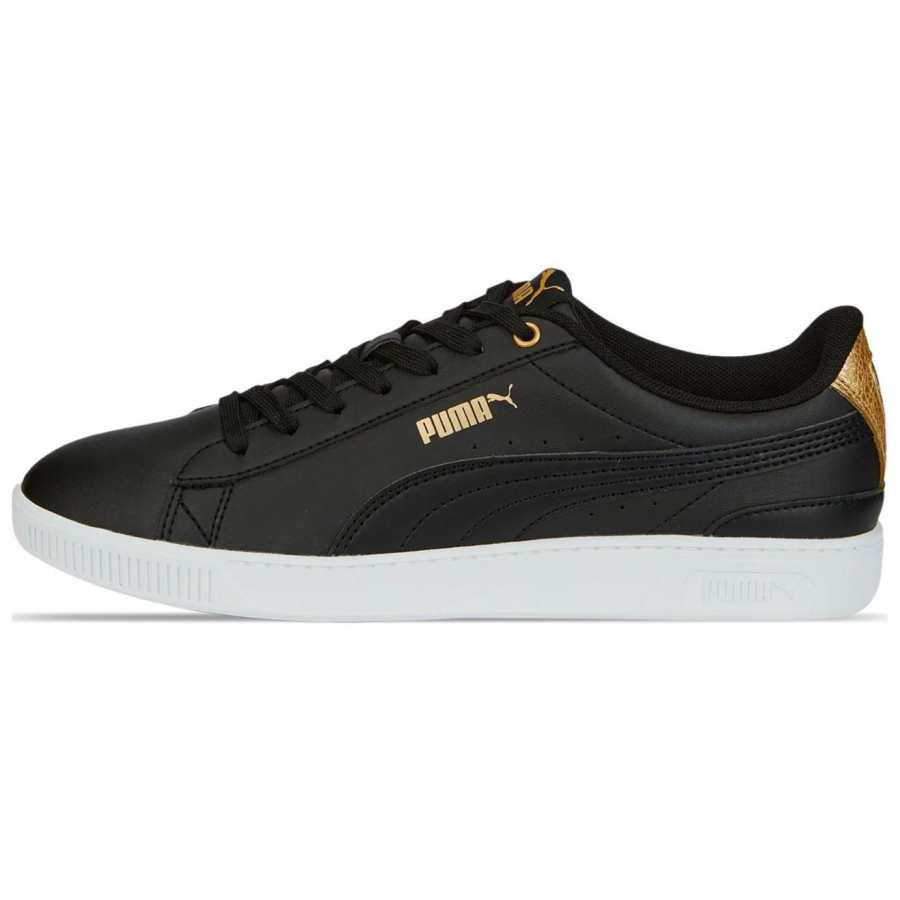 PUMA Vikky V3 Abrasion Resistant Low top Skateboard Shoes Women's Black Gold