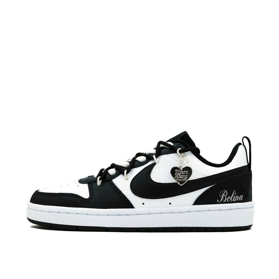 Nike Nike Court Borough Whale Heart, Ink Star Leather Non Slip And Waterproof Abrasion Resistant Low top Skateboard Shoes GS