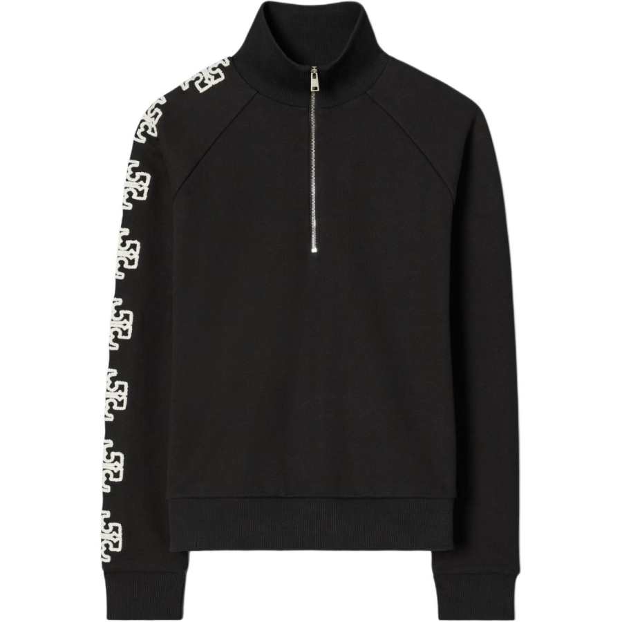 TORY BURCH Sweatshirts Women's Black Stand Collar Moderate
