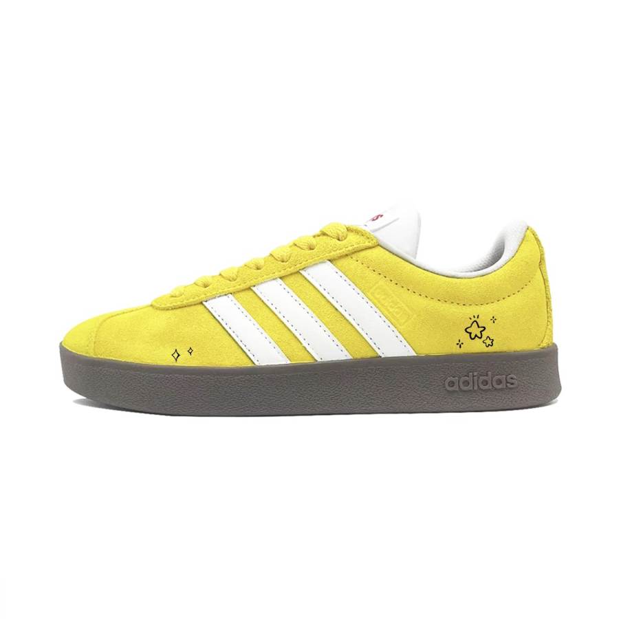 Adidas Adidas VL COURT 2.0 Cushioning, Wear Resistant Low top Skateboard Shoes Unisex Yellow