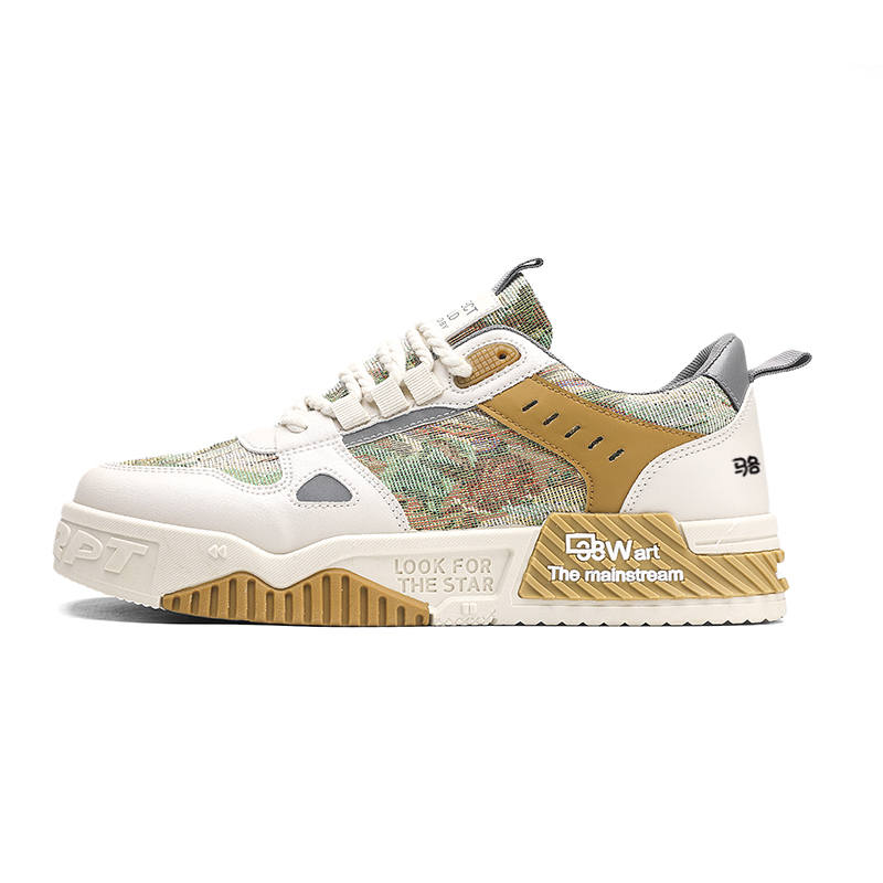 LUODONG Embroidered Graffiti Lightweight Low top Skateboard Shoes Men's