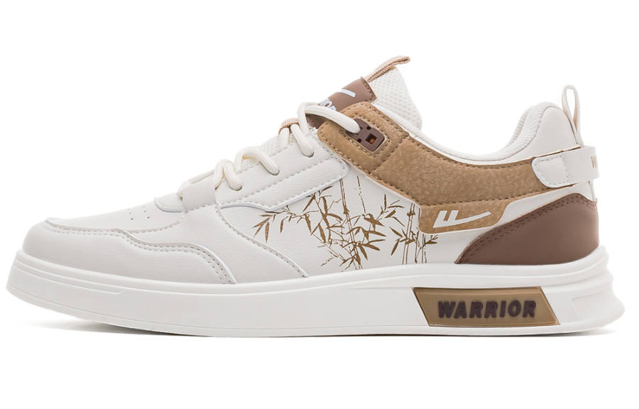 Warrior Lightweight Breathable Lightweight And Breathable Low top Skateboard Shoes Men's Beige Brown