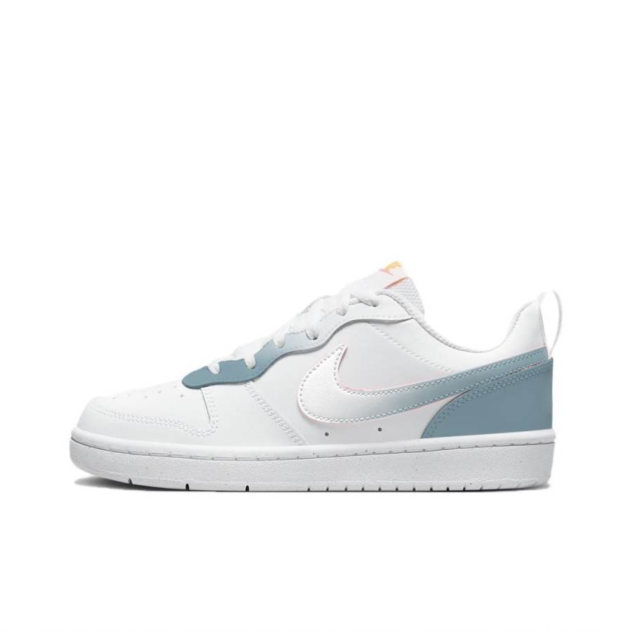 Nike Nike Rainbow Girlish Cyber Leather Low top Skateboard Shoes GS White Blue