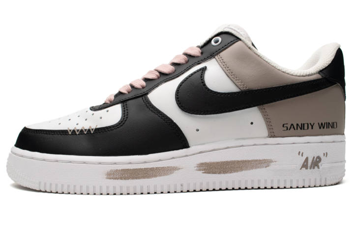 Nike Nike Air Force 1 Low Mocha No. 1 Leather Slip Resistant Cushioning Low top Skateboard Shoes Unisex Black White