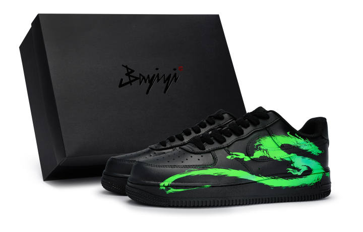 Nike Nike Air Force 1 07 811 Manufacturing, Azure Dragon, Special Shoe Box Hand Drawn Quick Dry Impact Resistance