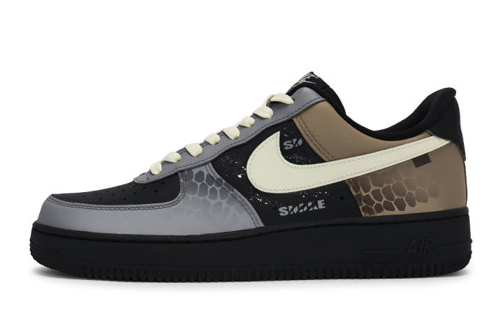 Nike Nike Air Force 1 Skateboard Shoes Unisex Low Top Black/Grey/Rice/Brown