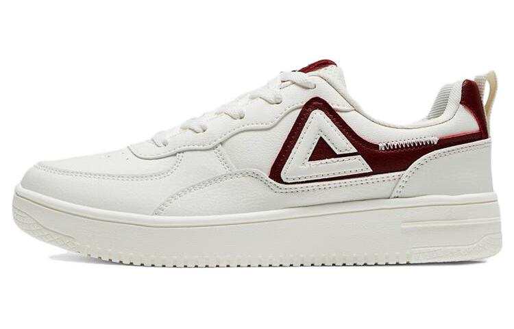 PEAK Comfortable Slip Resistant Height Increasing Low top Skateboard Shoes Women's White Red
