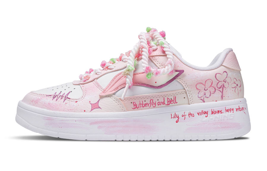Li-Ning Li Ning Floating Boat Abrasion Resistant Coverage Low top Skateboard Shoes Unisex Peach