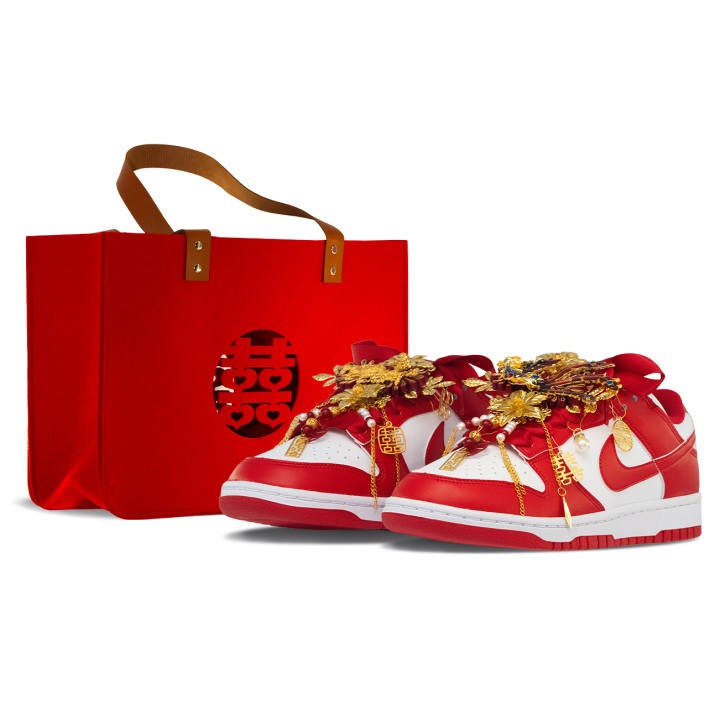 Nike Nike Dunk Abrasion Resistant Low top Skateboard Shoes Unisex Red