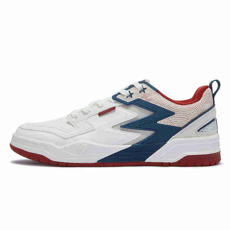 361° Slip Resistant Abrasion Resistant Mid top Skateboard Shoes Men's White Blue