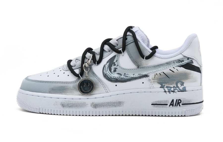 Nike Nike Air Force 1 Black White Tone SAML Low top Skateboard Shoes Men's Gray White