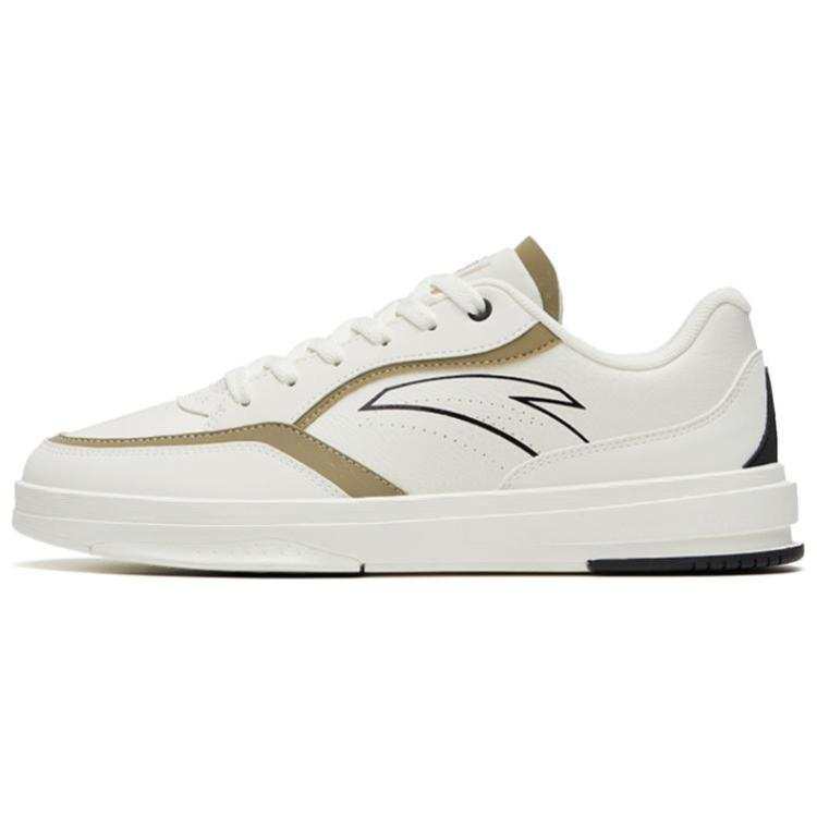 Anta Life Collection Slip Resistant Abrasion Resistant Low top Skateboard Shoes Men's White Brown