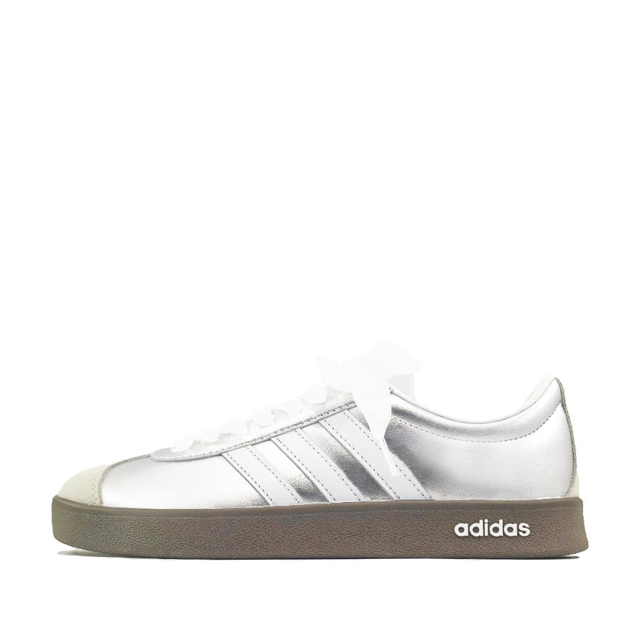 Adidas Adidas VL COURT 2.0 Slip Resistant Slip Resistant Low top Skateboard Shoes Unisex Silver