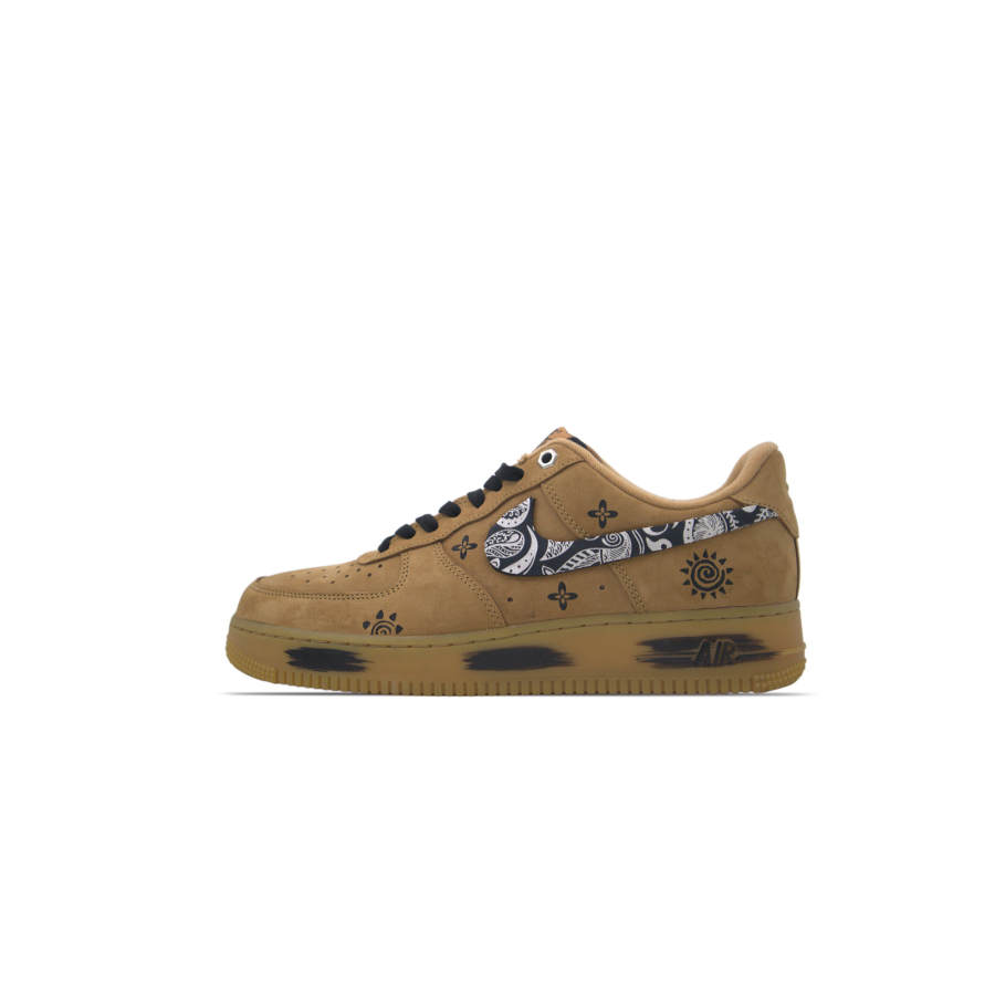 Nike Nike Air Force 1 Autumn Cashews Abrasion Resistant Abrasion Resistant Low top Skateboard Shoes Unisex