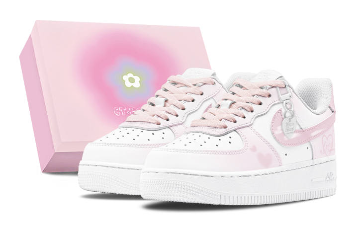 Nike Nike Air Force 1 Air Force 1 Low top Skateboard Shoes Women's Pink