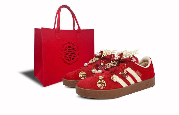 Adidas Adidas Vl Court Classic Skateboard Shoes Unisex Low Top Red