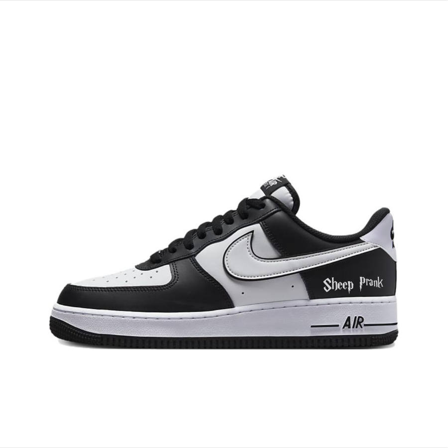 Nike Nike Air Force 1 Slip Resistant Abrasion Resistant Balance Low top Skateboard Shoes Unisex White Black