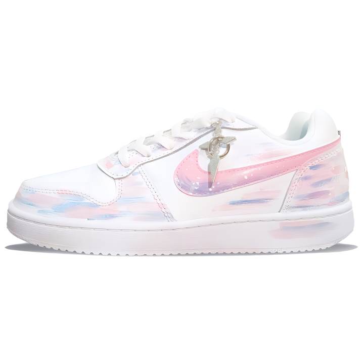 Nike Nike EBERNON Dreaming In The Clouds Coverage Abrasion Resistant Low top Skateboard Shoes Unisex White Pink