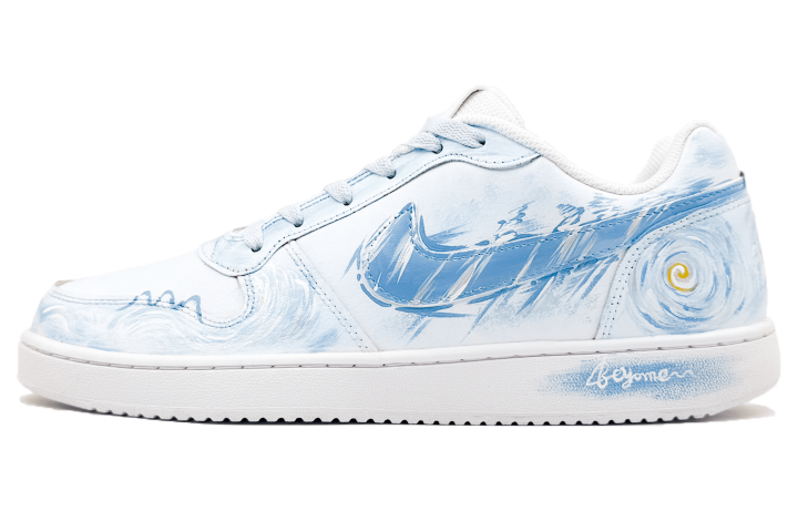 Nike Nike EBERNON Slip Resistant Low top Skateboard Shoes Men's Blue White