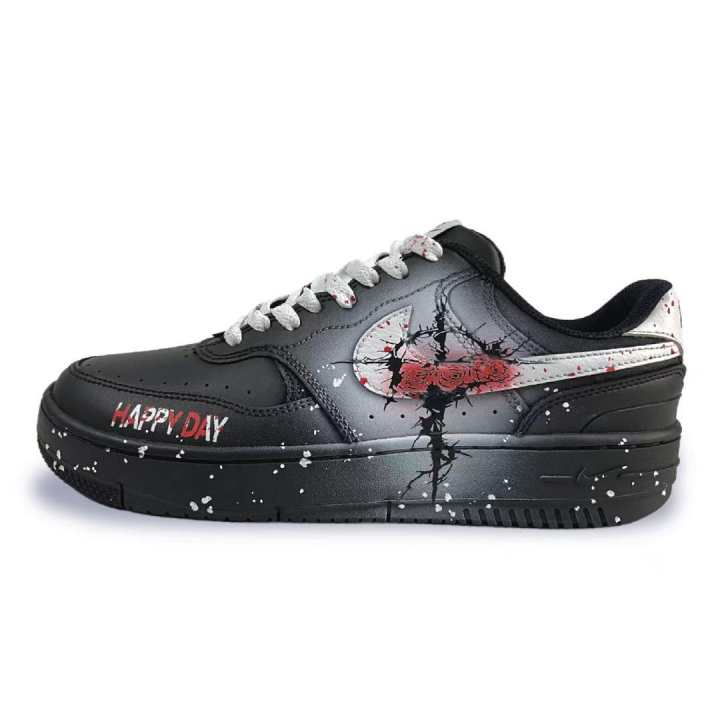 Nike Nike Gamma Force Whispering Rose Joy Abrasion Resistant Low top Skateboard Shoes Women's Black White