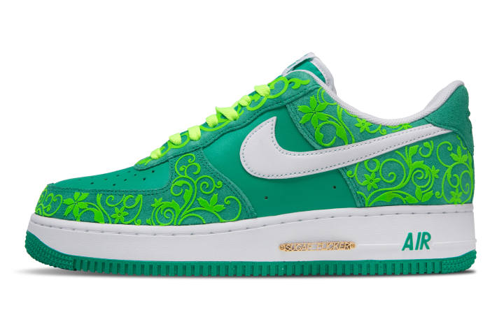 Nike Nike Air Force 1 Welcome Spring Abrasion Resistant Low top Skateboard Shoes Men's Green