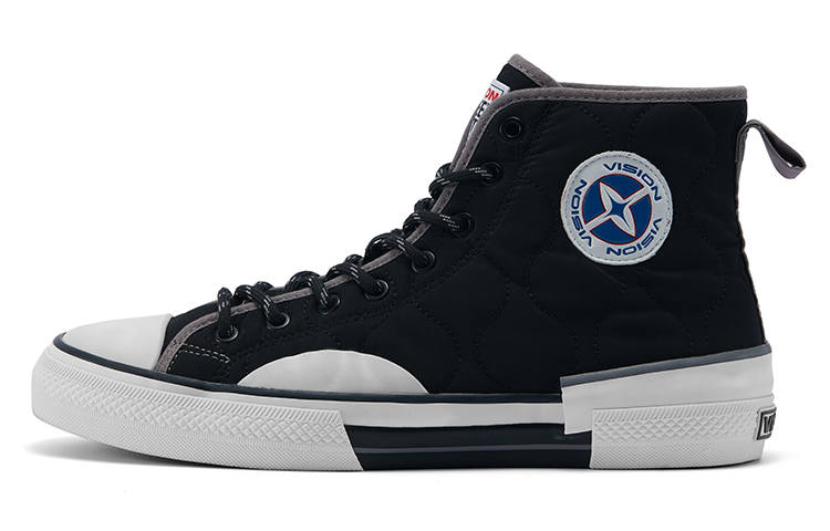 Vision Street Wear Street Wear Canvas Hi High top Skateboard Shoes Unisex Black