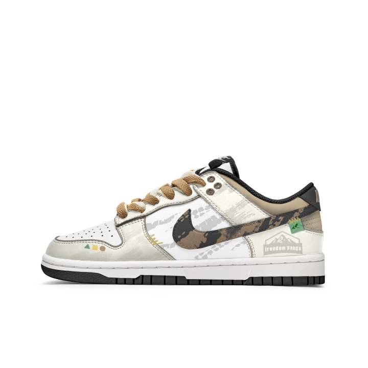 Nike Nike Dunk Traversing Sahara Slip Resistant Abrasion Resistant Low top Skateboard Shoes Unisex Ecru