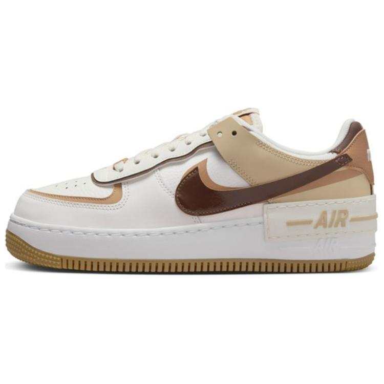 Nike Nike Air Force 1 Low top Skateboard Shoes Women's White Brown