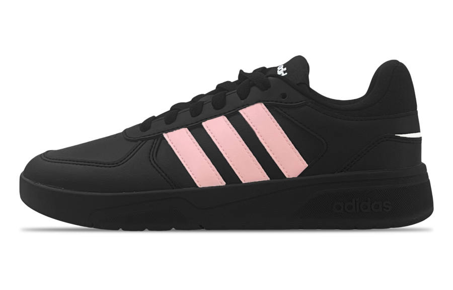Adidas Neo Courtbeat Abrasion Resistant Slip Resistant Low top Skateboard Shoes Unisex Black Pink