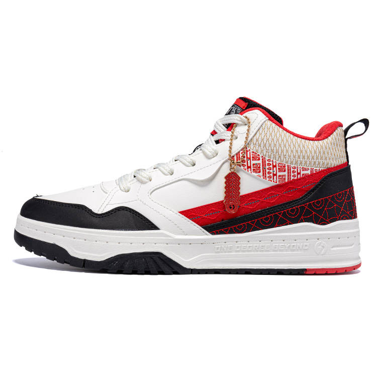 361° Wear resistant And Lightweight Mid top Skateboard Shoes Men's White Black Red