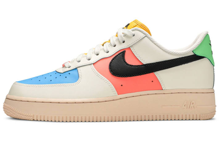 Nike Nike Air Force 1 Sail Multi Synthetic Leather Casual Slip Resistant Cushioning Slip Resistant Cushioning Low top