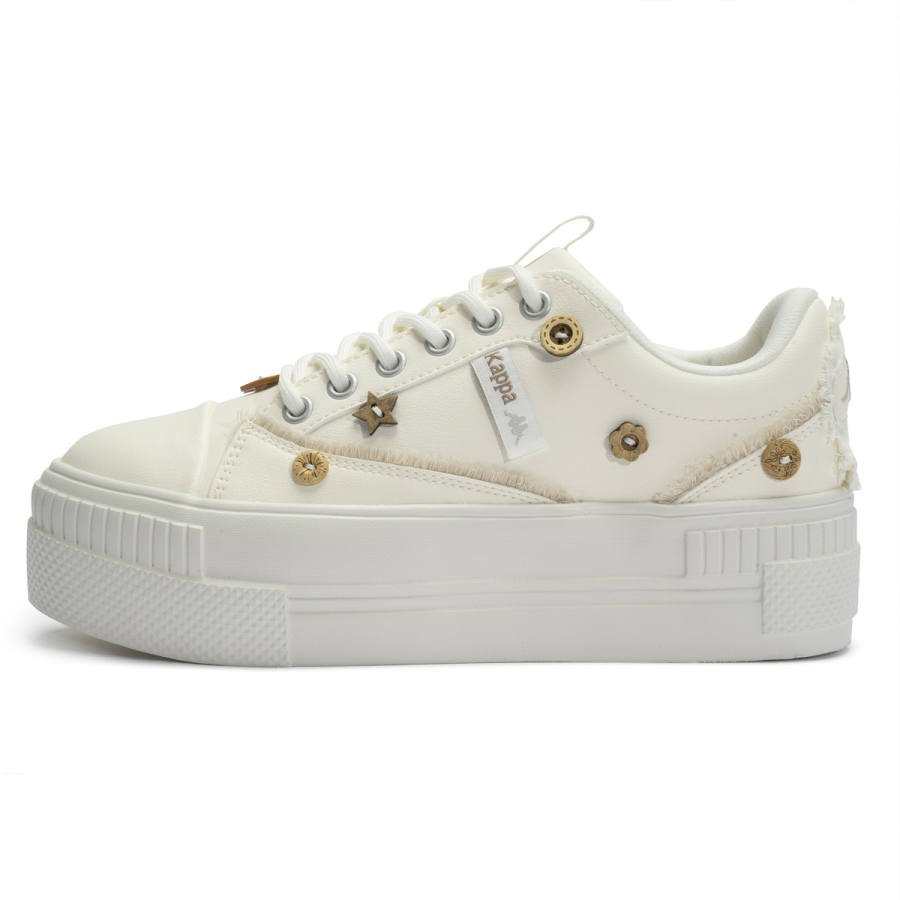Kappa Back to Back Canvas, Textile, Synthetic Leather Lightweight Height Increasing Low top Skateboard Shoes Women's