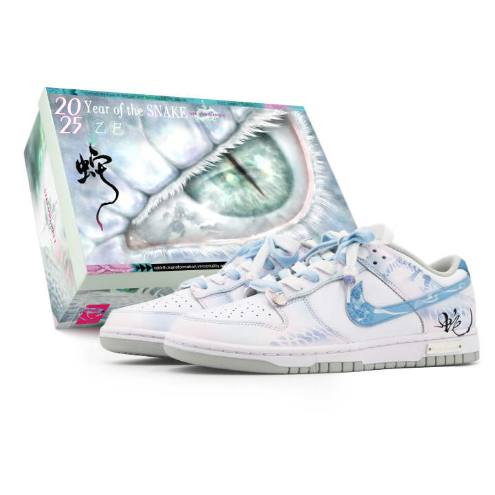 Nike Nike Dunk Slip Resistant Abrasion Resistant Slip Resistant Abrasion Resistant Low top Skateboard Shoes Men's Blue White