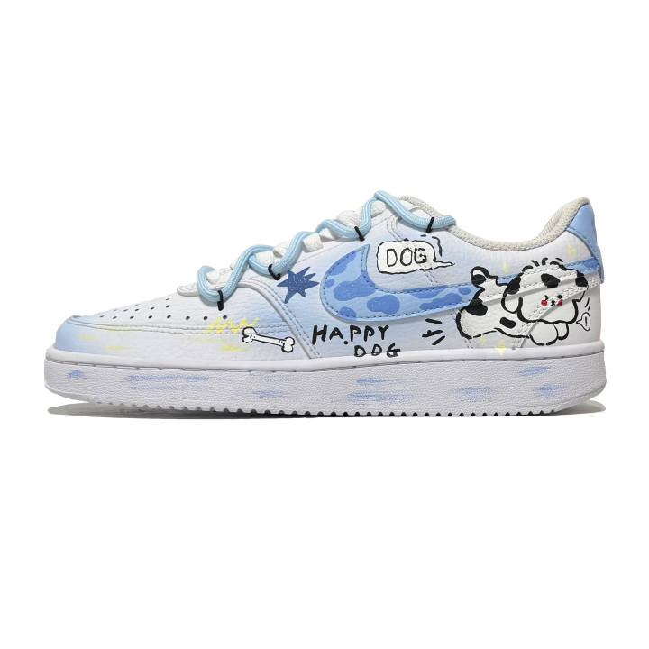 Nike Nike Court Vision 1 Slip Resistant Cushioning Low top Skateboard Shoes Unisex Blue
