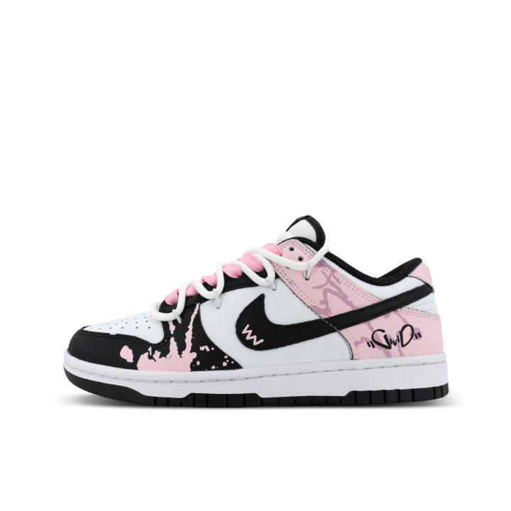 Nike Nike Dunk Low top Skateboard Shoes Unisex Black Pink